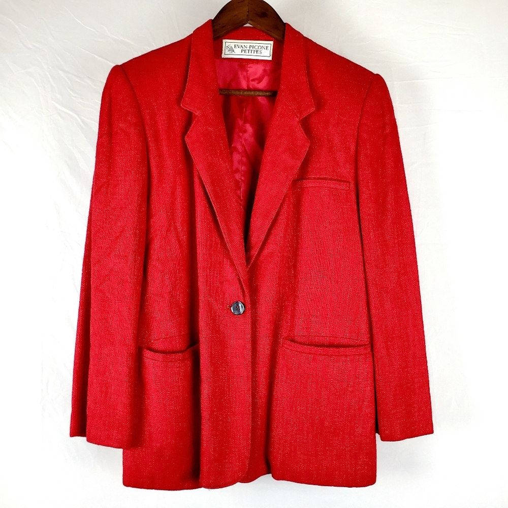 Vintage Evan Picone Red Blazer Jacket
